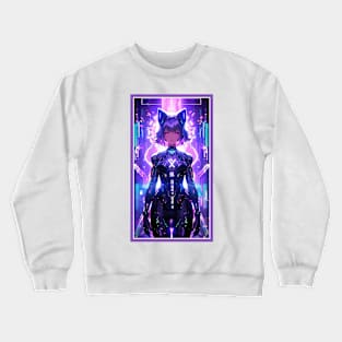 Anime Cute Cat Girl | Quality Anime Girl Artwork | Sci-Fi Manga Girl Anime Art Crewneck Sweatshirt